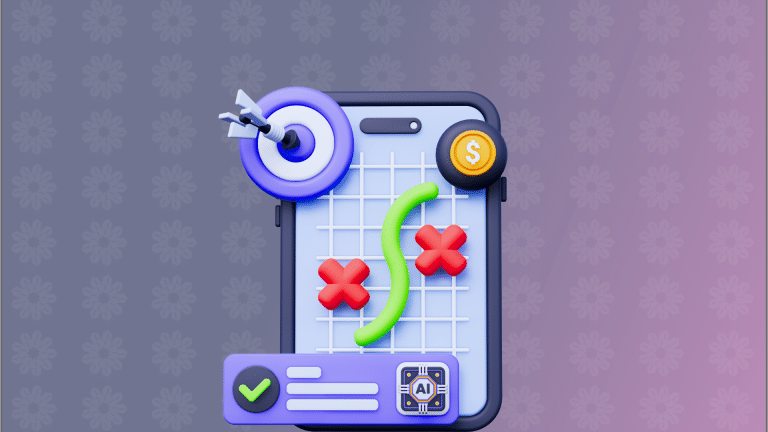 cartoon image ai strategy with bullseye graphs and charts